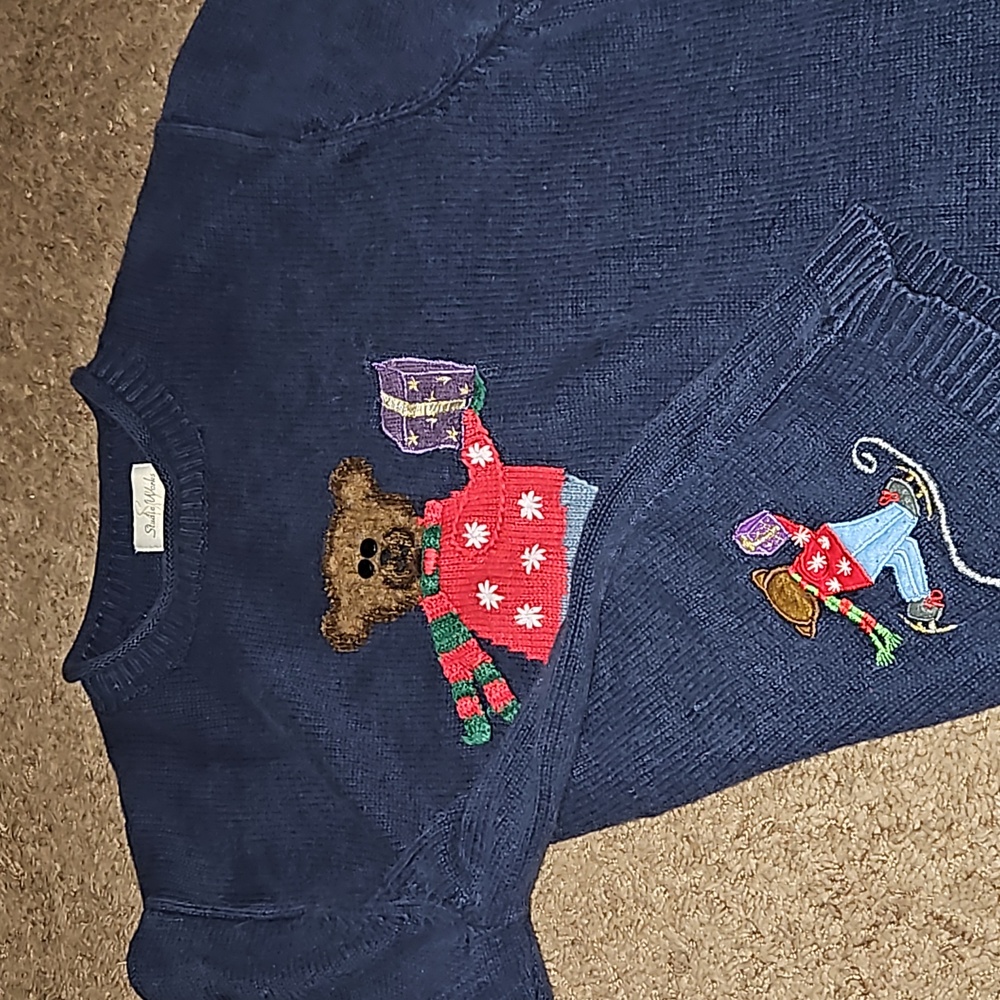 Studio Works Bear Christmas Sweater Size Large View 3